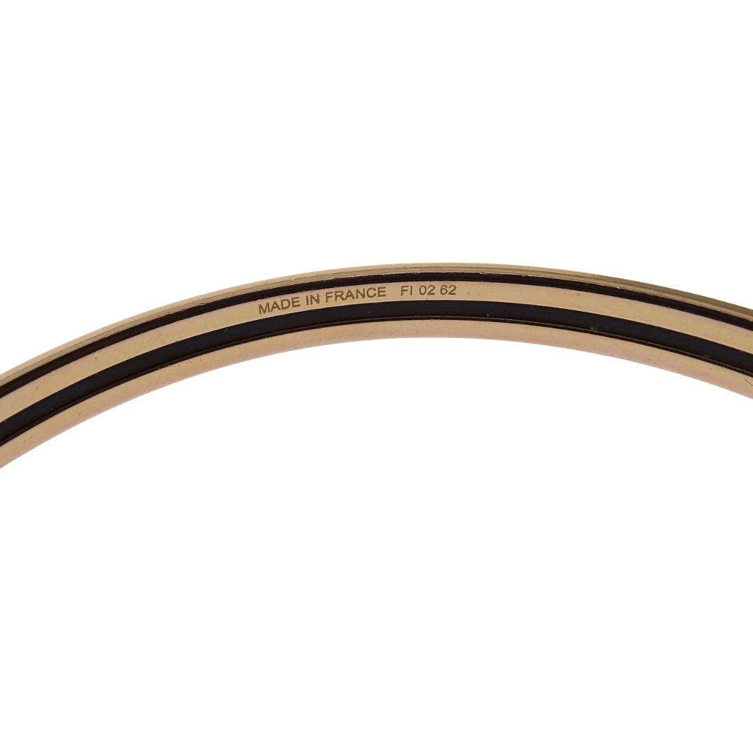 Hermes Uni Bangle Crème & Gold Extra Narrow