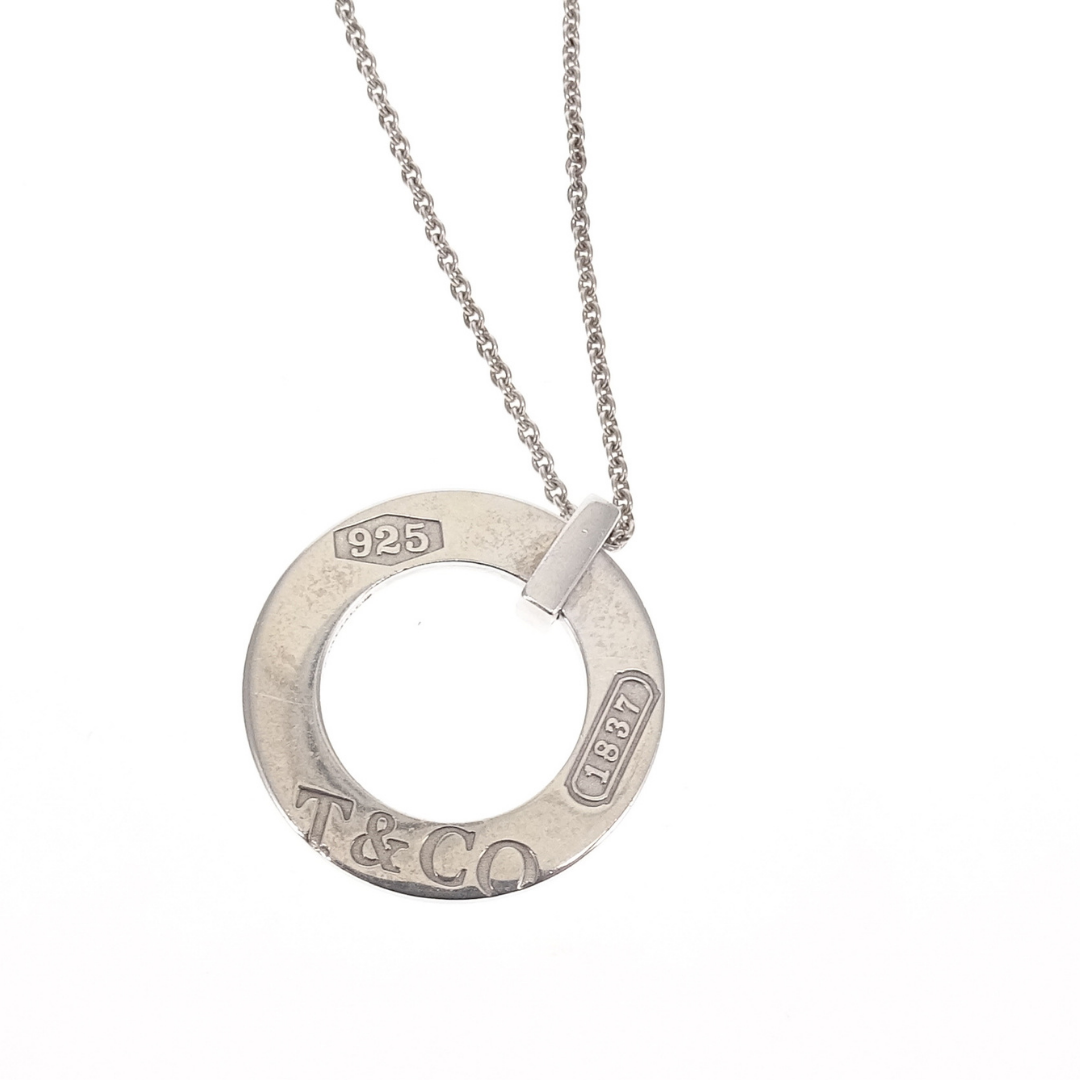 Tiffany & Co Since 1837 Circle Necklace Sterling Silver 925 SS