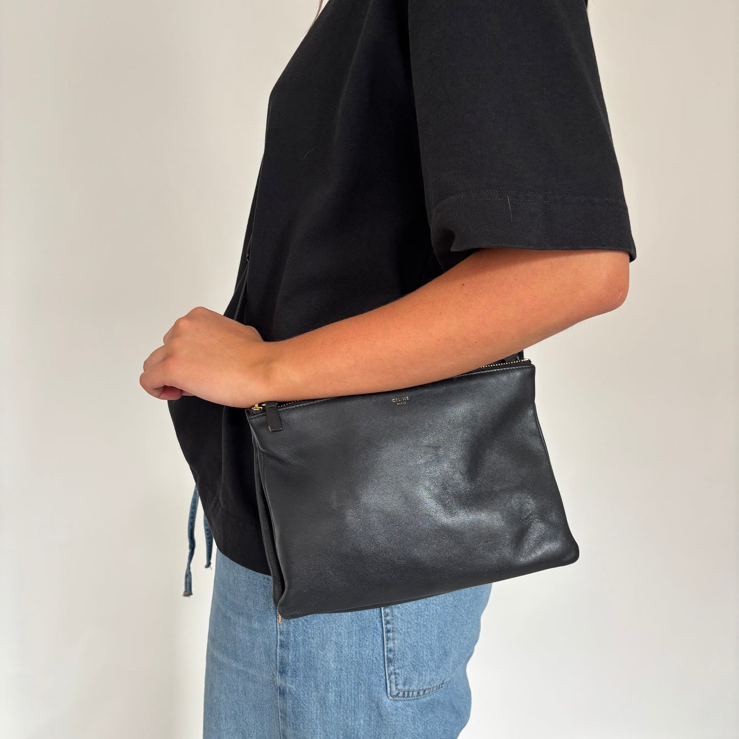Celine Trio Soft Lambskin Black
