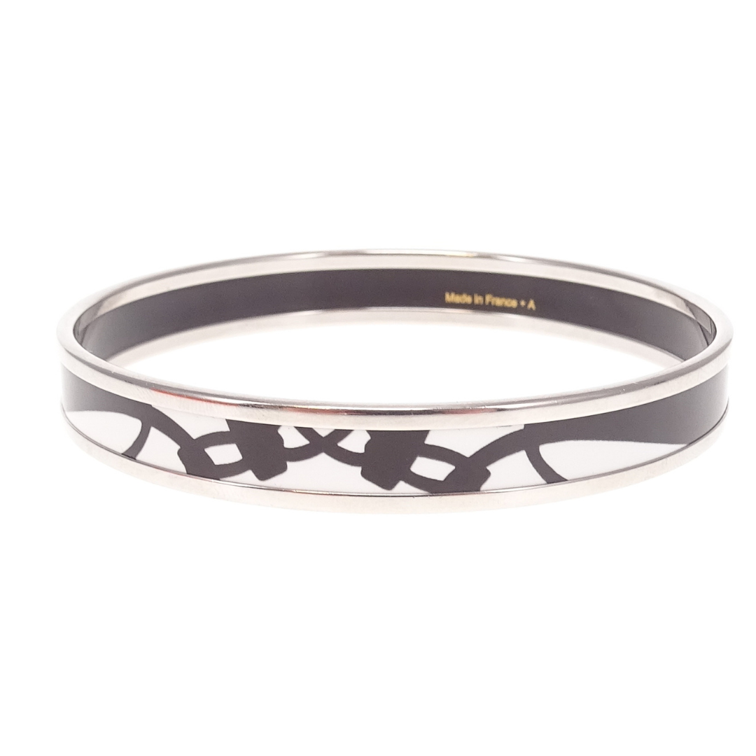Hermes Brides De Gala Tattoo Enamel Bangle 62mm (Small)