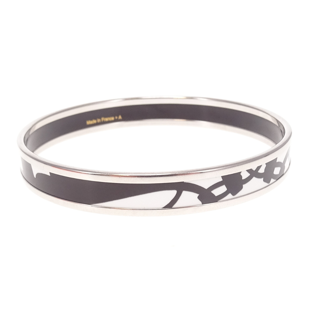 Hermes Brides De Gala Tattoo Enamel Bangle 62mm (Small)