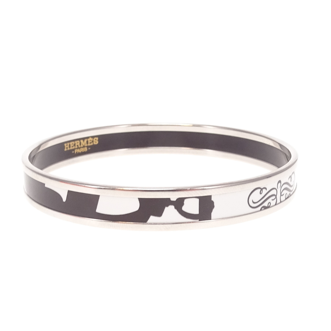 Hermes Brides De Gala Tattoo Enamel Bangle 62mm (Small)
