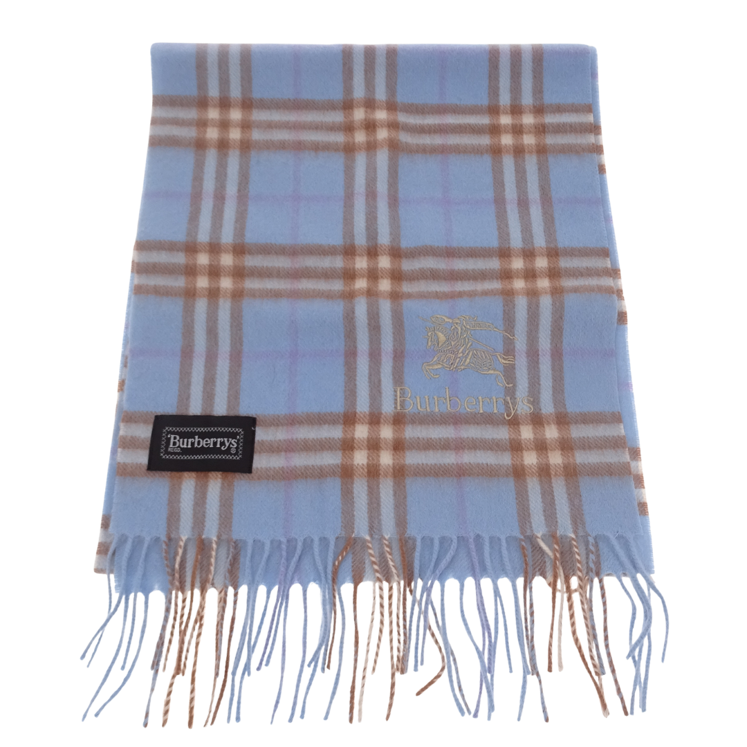 Burberry Scarf Baby Blue 100% Cashmere (2)
