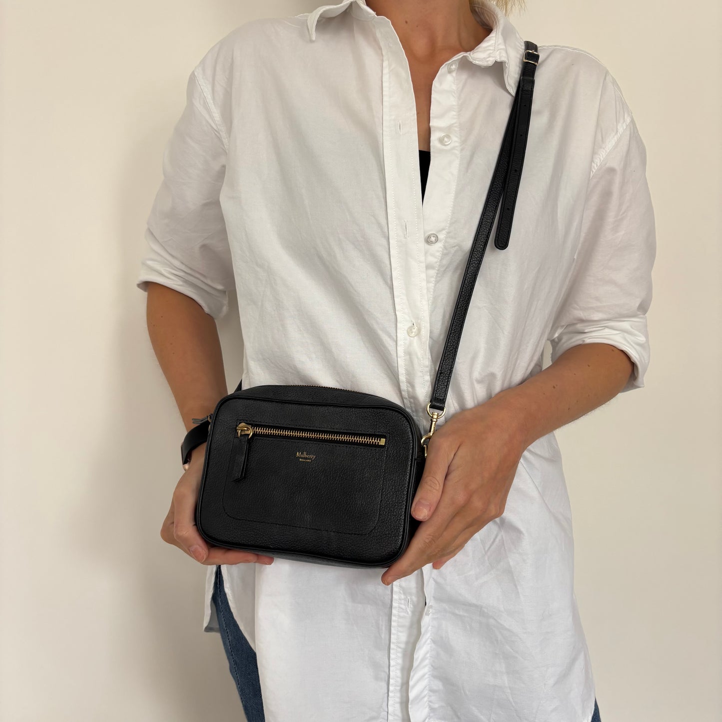 Mulberry Classic Camera Bag Black Classic Grain Leather