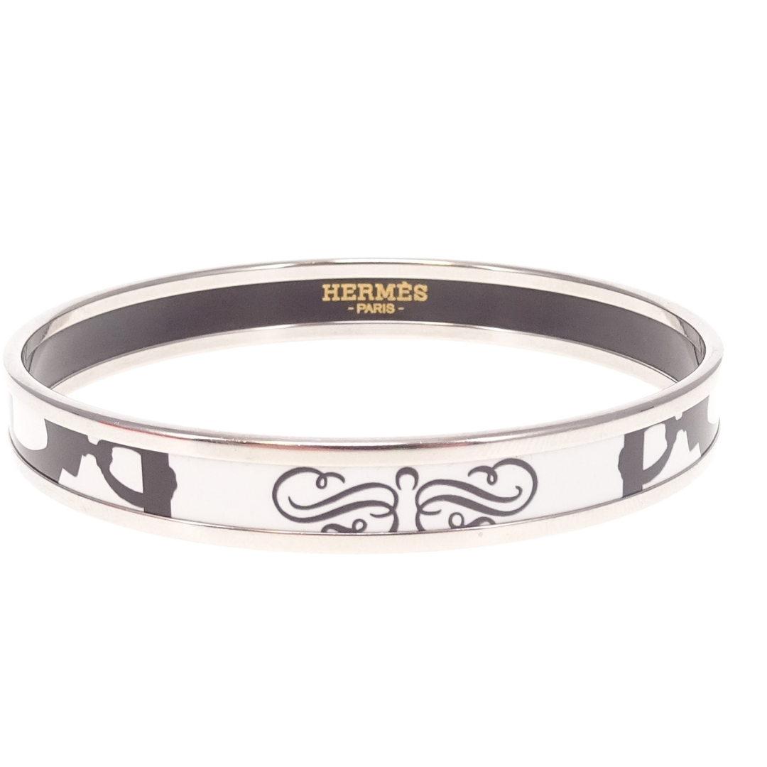 Hermes Brides De Gala Tattoo Enamel Bangle 62mm (Small)
