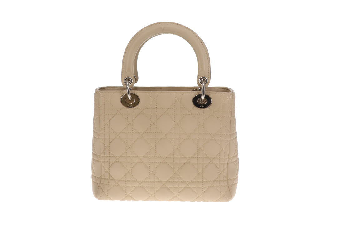 Dior Lady Dior Beige Cannage Calfskin Medium With Strap 2007