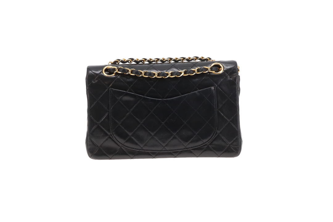 Chanel Vintage Black Lambskin Classic Flap 1989/91
