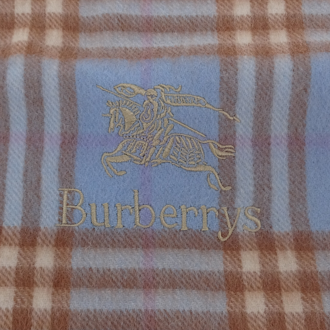Burberry Scarf Baby Blue 100% Cashmere (2)
