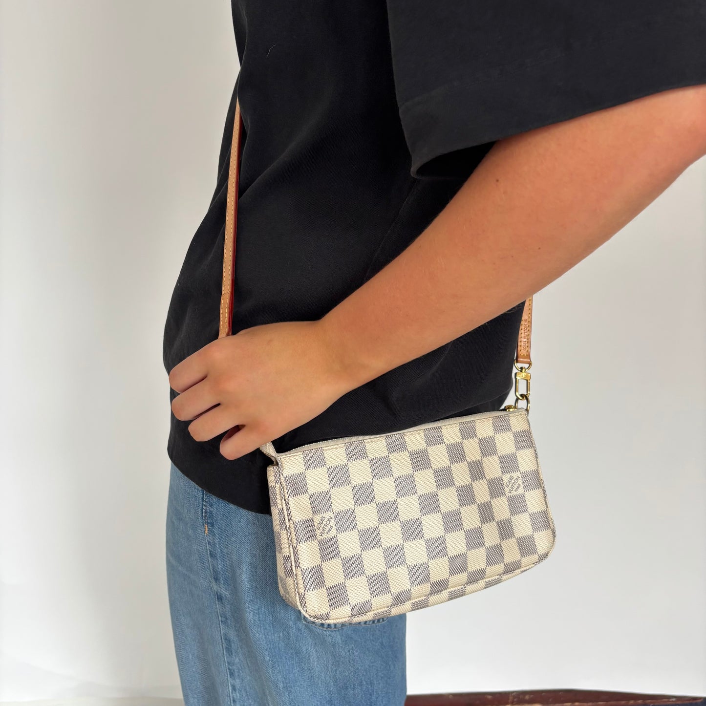 Louis Vuitton Pochette Accessoires Damier Azur with Additional Long Strap MB1148 - 2018