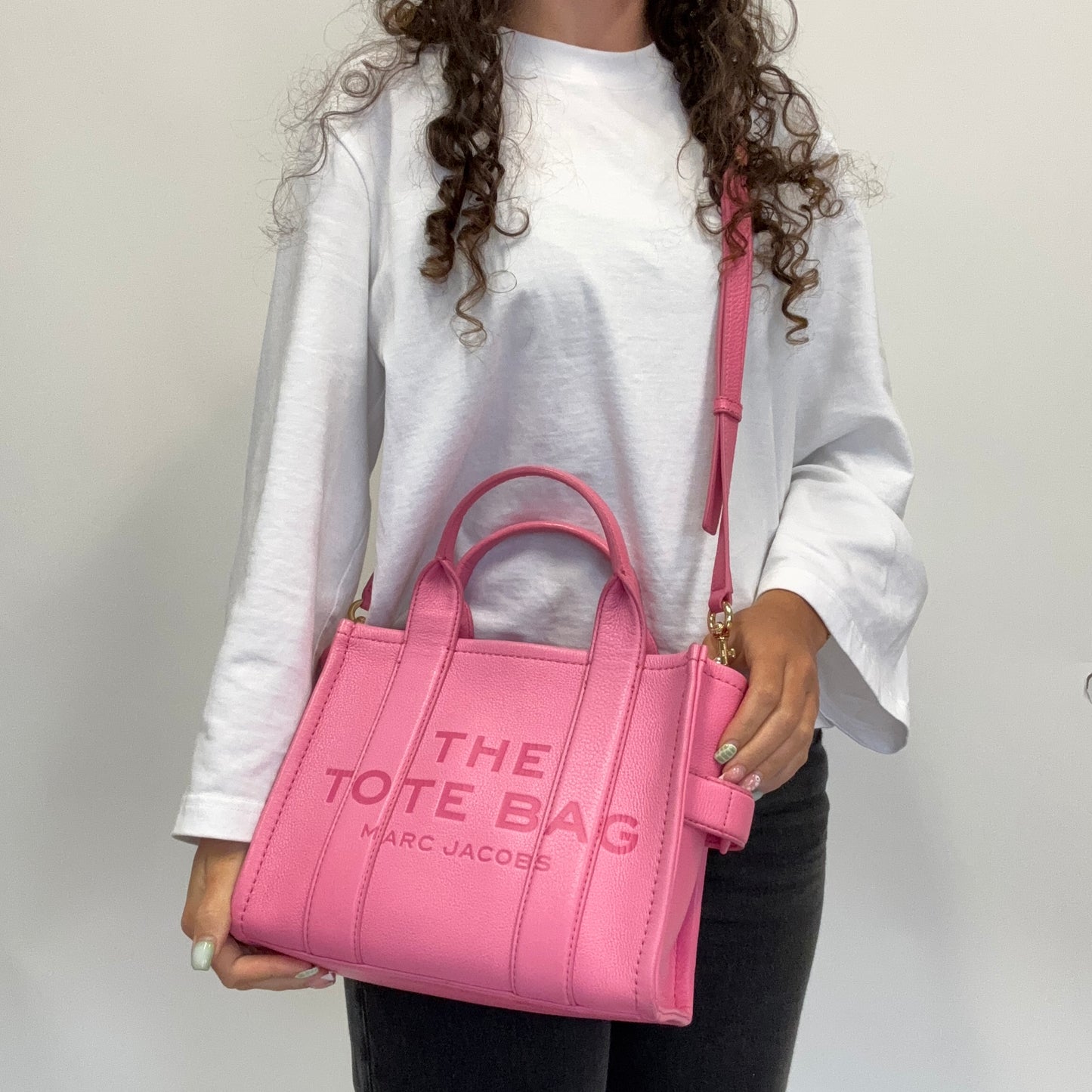 Marc Jacobs The Tote Bag Small Pink Leather