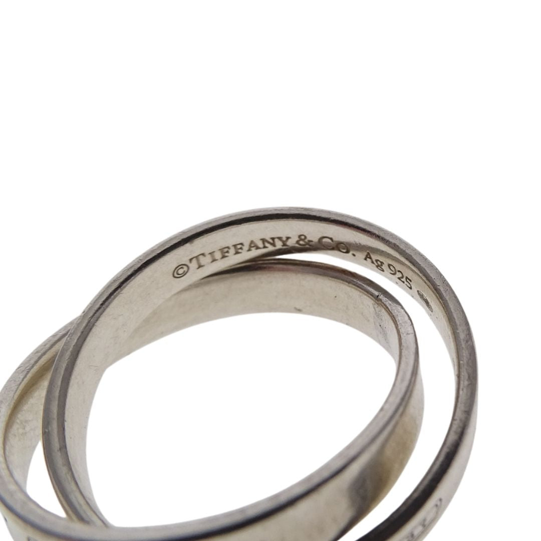 Tiffany & Co Since 1837 Interlocking Ring Sterling Silver (size 52)