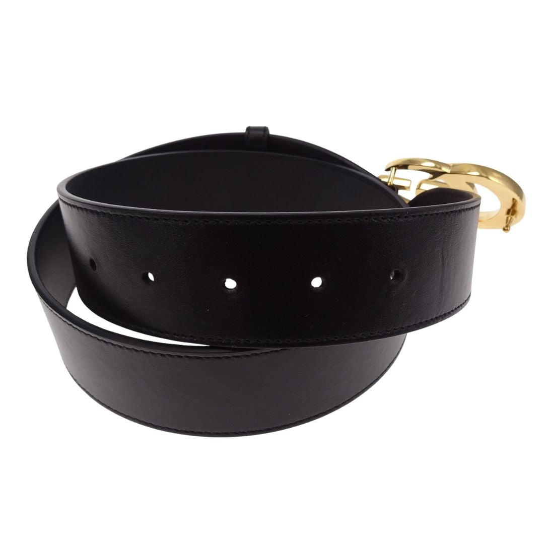 Gucci Marmont GG Wide Leather Belt Black 85/34