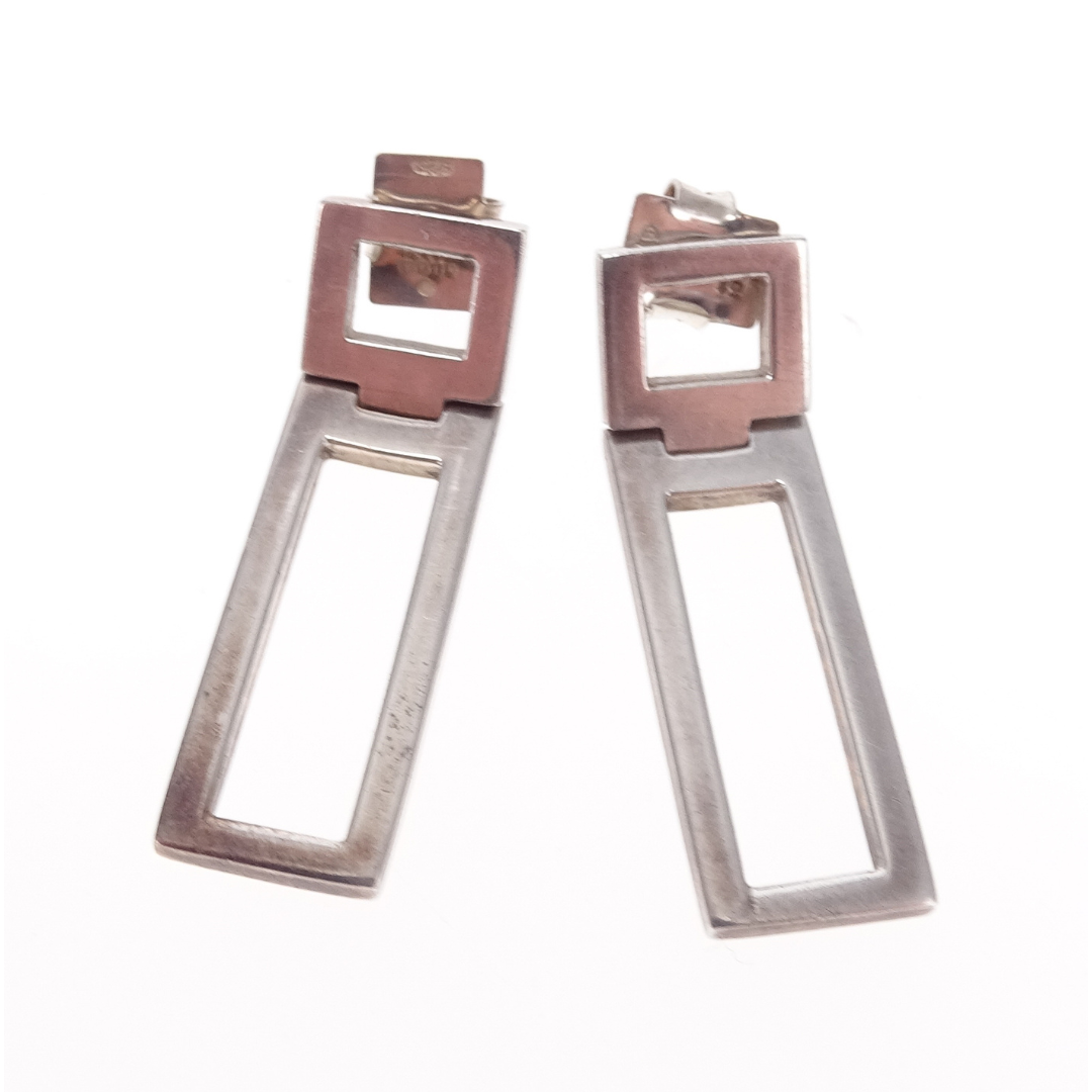 Gucci Sterling Silver Butterfly Dangle Earrings