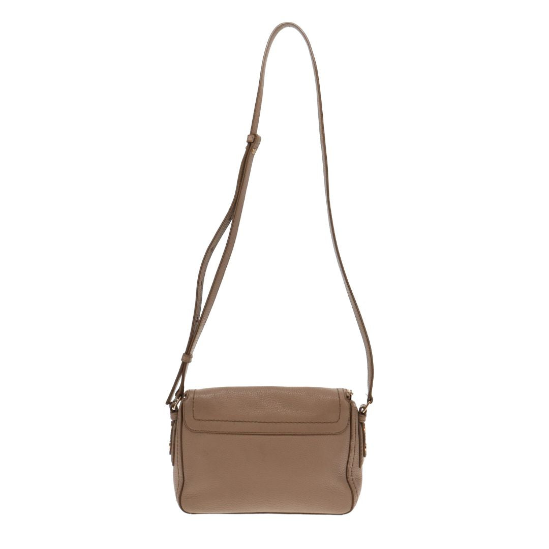Marc Jacobs Taupe Leather The Groove Mini Messenger Bag