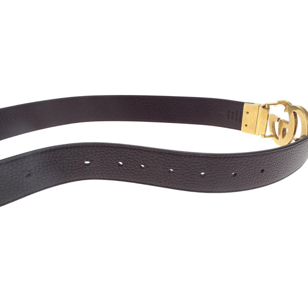 Gucci Belt Black/Brown Reversible GHW (85cm)