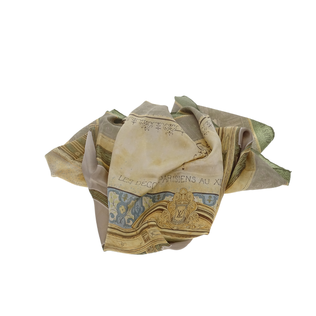 Louis Vuitton 50cm Silk Square With Travel Trunk Motif