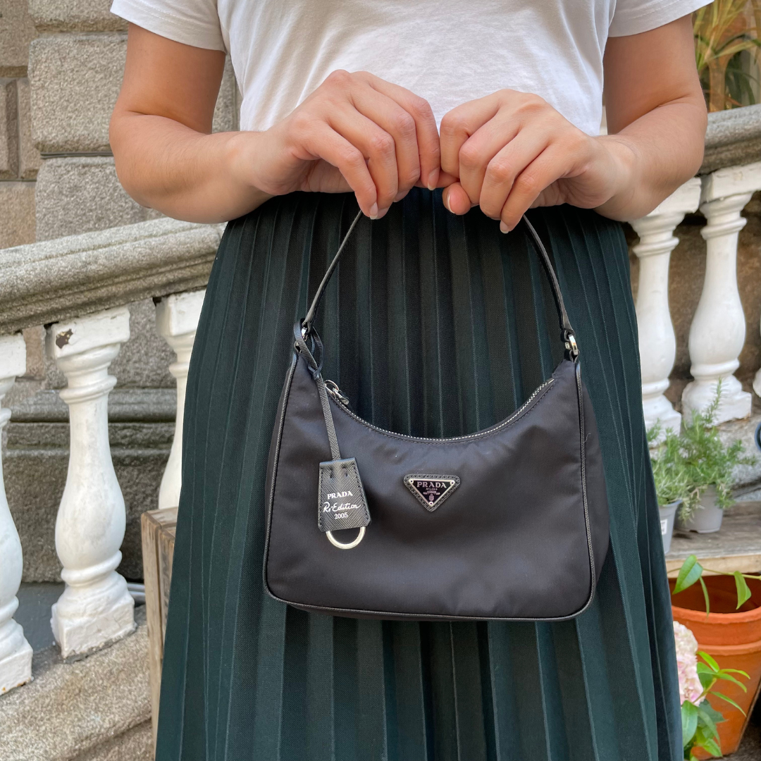 Prada Black Nylon Re-edition 2005 Mini Bag
