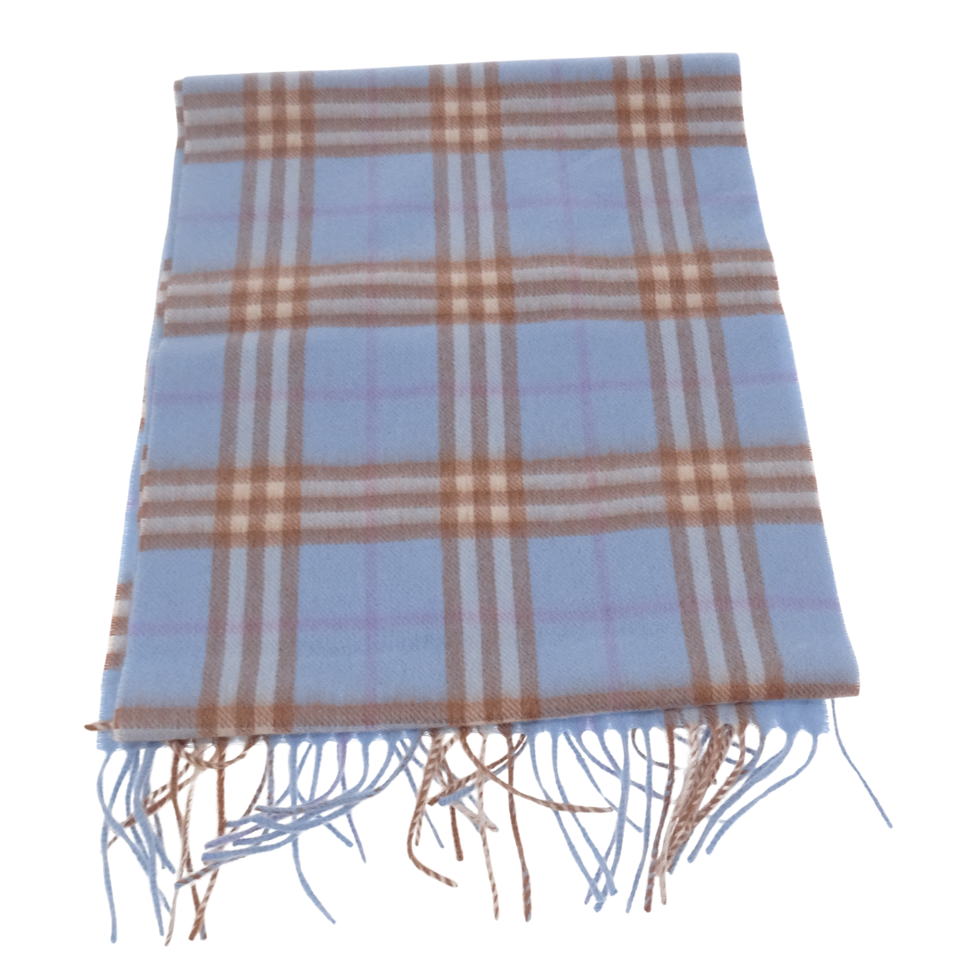 Burberry Scarf Baby Blue 100% Cashmere (2)