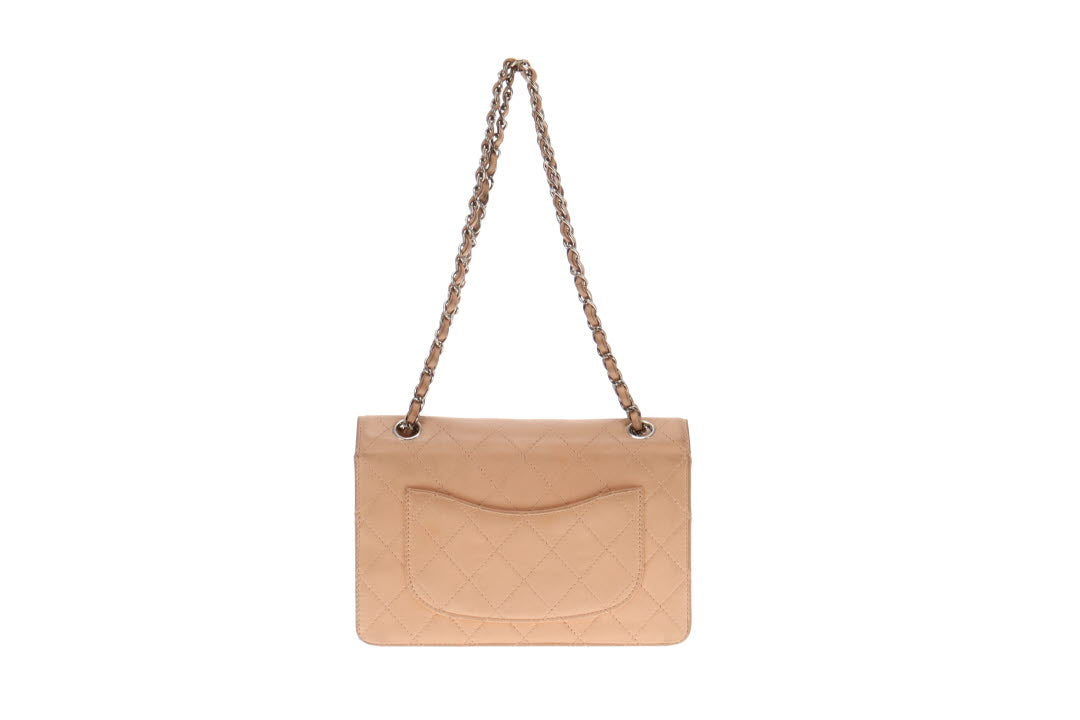 Chanel Beige Leather Vintage Seasonal Single Flap Bag 1997/99