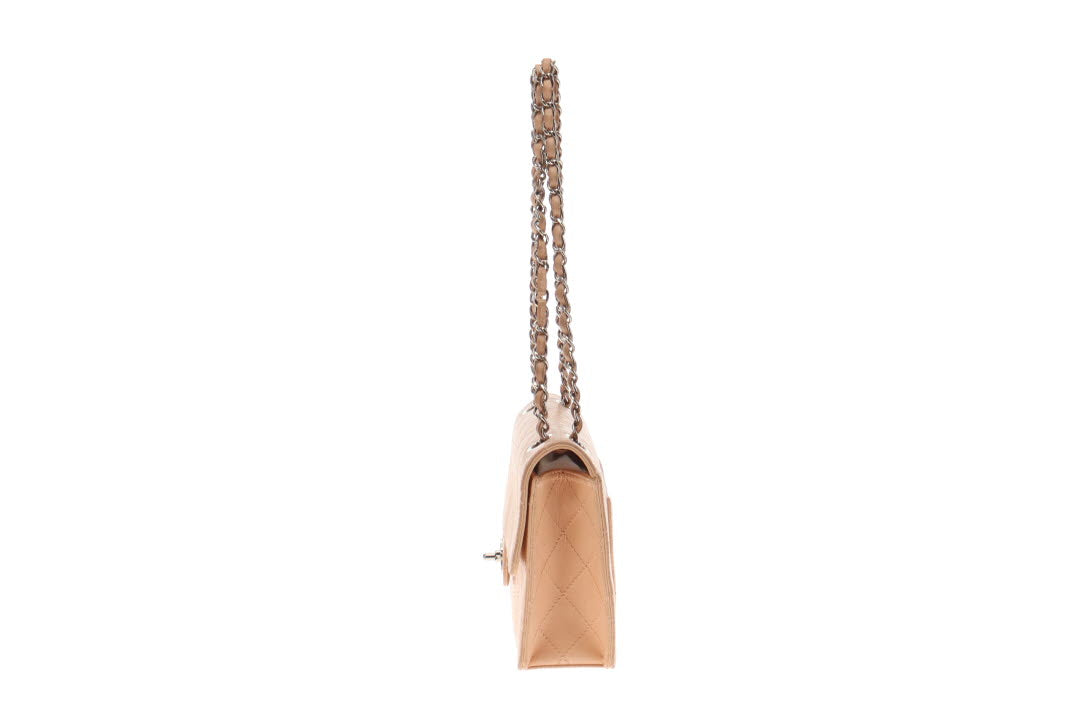 Chanel Beige Leather Vintage Seasonal Single Flap Bag 1997/99