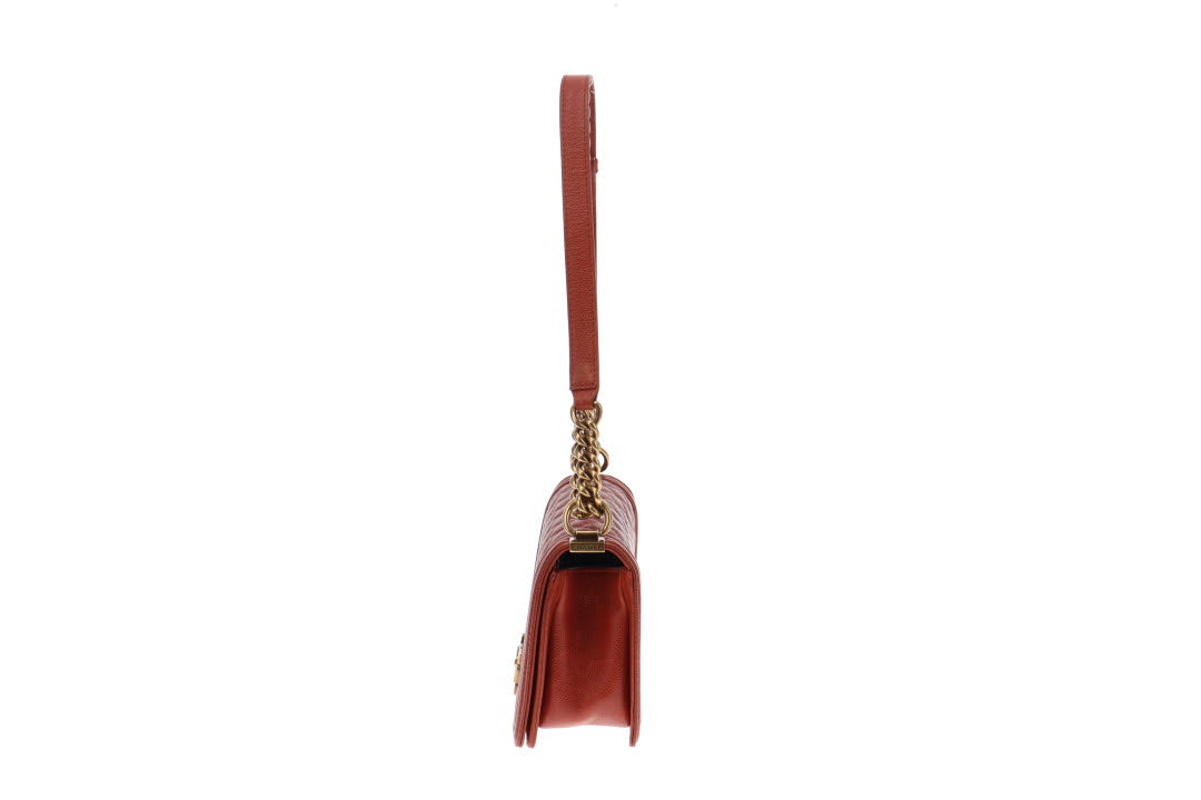 Chanel Rust Caviar Medium Boy Bag 2014/15