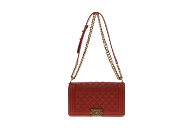 Chanel Rust Caviar Medium Boy Bag 2014/15