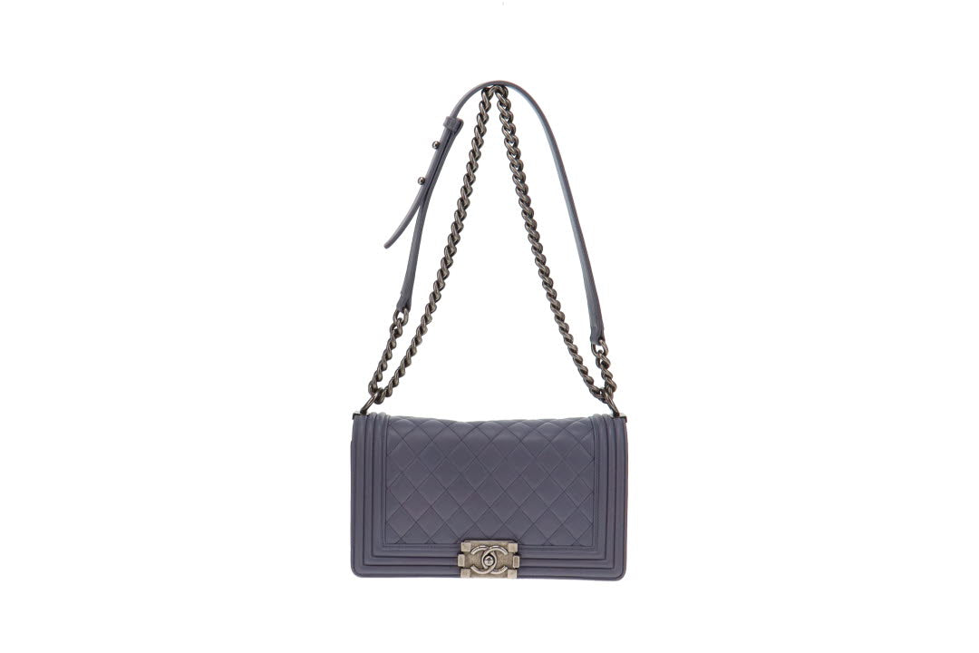 Chanel Pale Lilac Lambskin Old Medium Boy Bag 2011/12