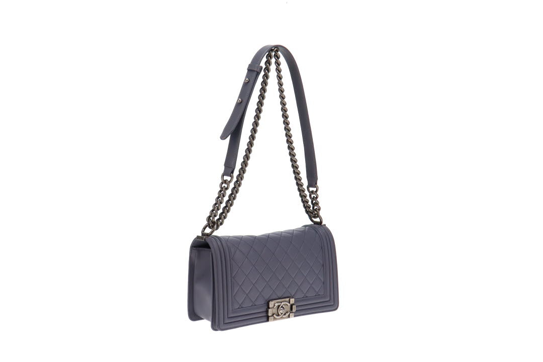 Chanel Pale Lilac Lambskin Old Medium Boy Bag 2011/12