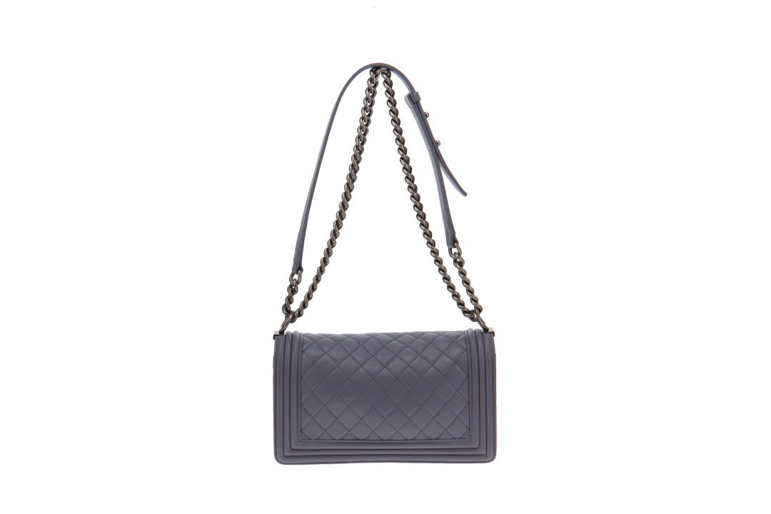 Chanel Pale Lilac Lambskin Old Medium Boy Bag 2011/12