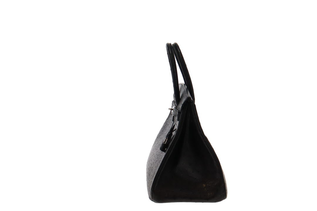 Hermes Birkin 35cm Ostrich Noir With Palladium Hardware