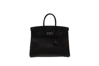 Hermes Birkin 35cm Ostrich Noir With Palladium Hardware