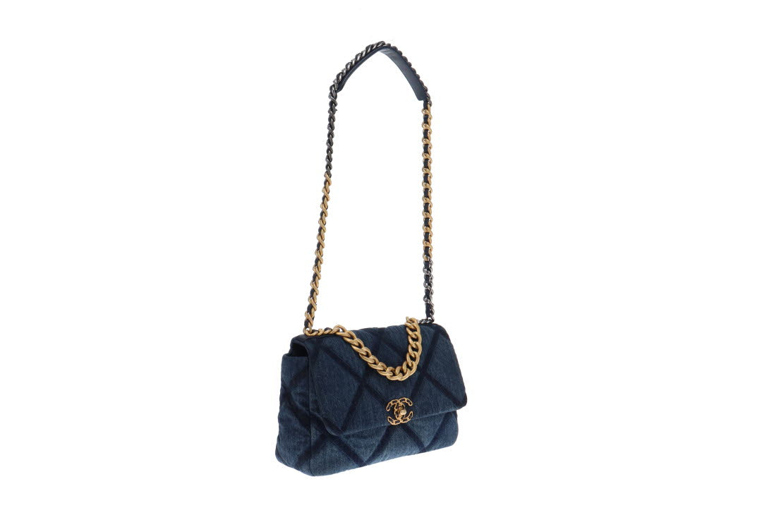 Chanel Blue Denim Medium 19 Bag (2023, RRP €5900)