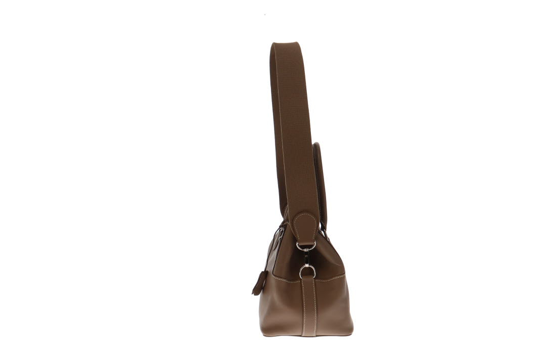 Hermes Toolbox 20 In Swift Etoupe Leather With Palladium Hardware