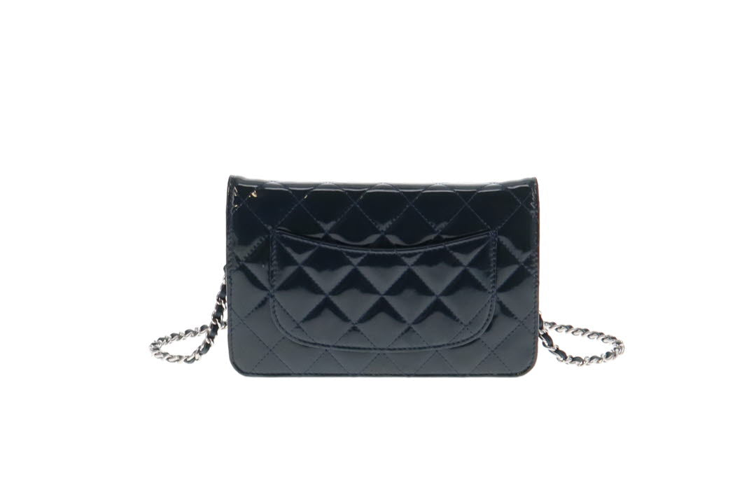 Chanel Patent Wallet On Chain Deep Green SH 14 Series