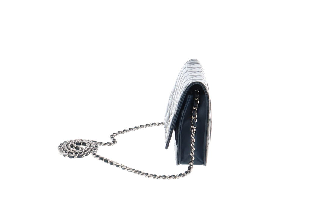 Chanel Patent Wallet On Chain Deep Green SH 14 Series