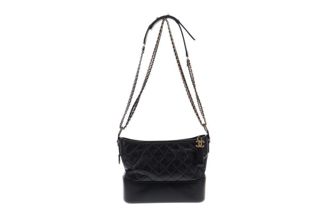 Chanel Navy Aged Calfskin Gabrielle Hobo 2018/19