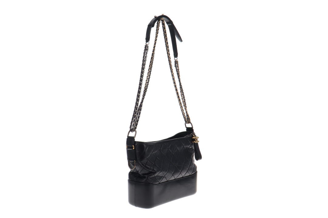 Chanel Navy Aged Calfskin Gabrielle Hobo 2018/19