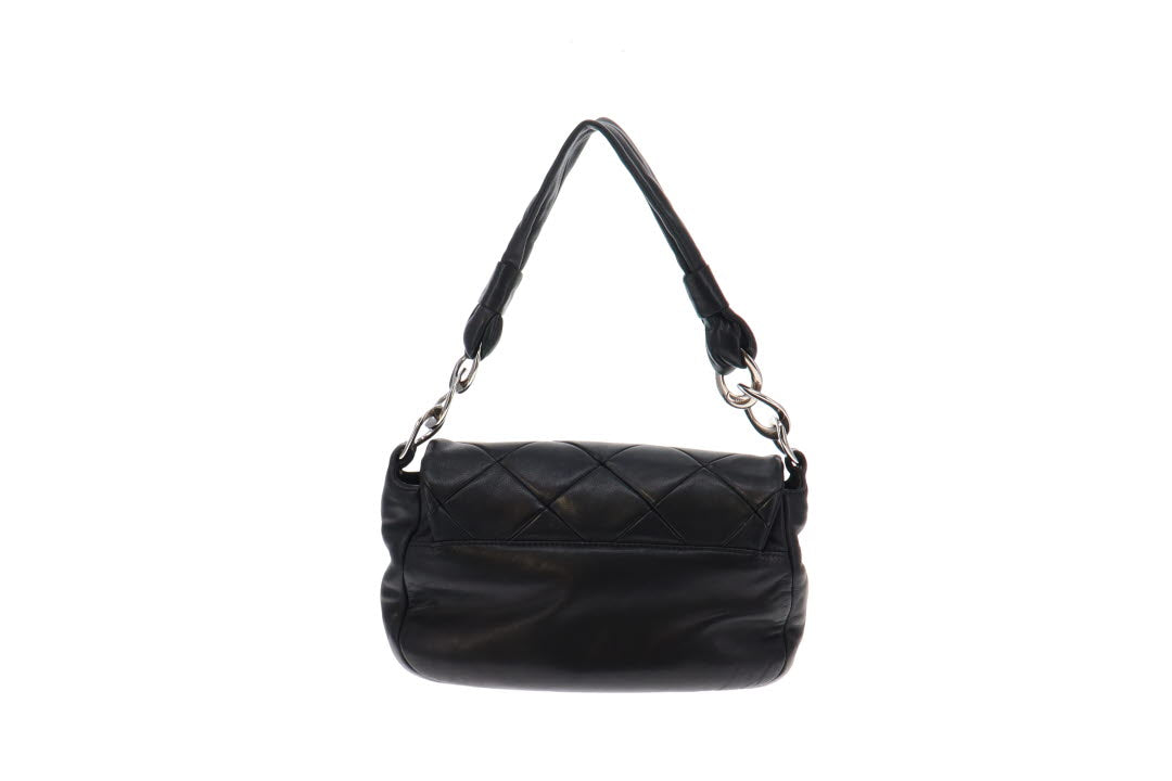 Chanel Black Lambskin Soft Handle Seasonal Flap Bag 2006/2008