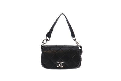 Chanel Black Lambskin Soft Handle Seasonal Flap Bag 2006/2008