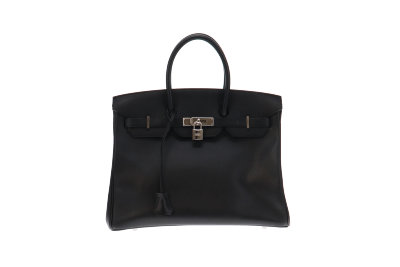 Hermes Black Epsom Palladium HW Birkin 35 2012