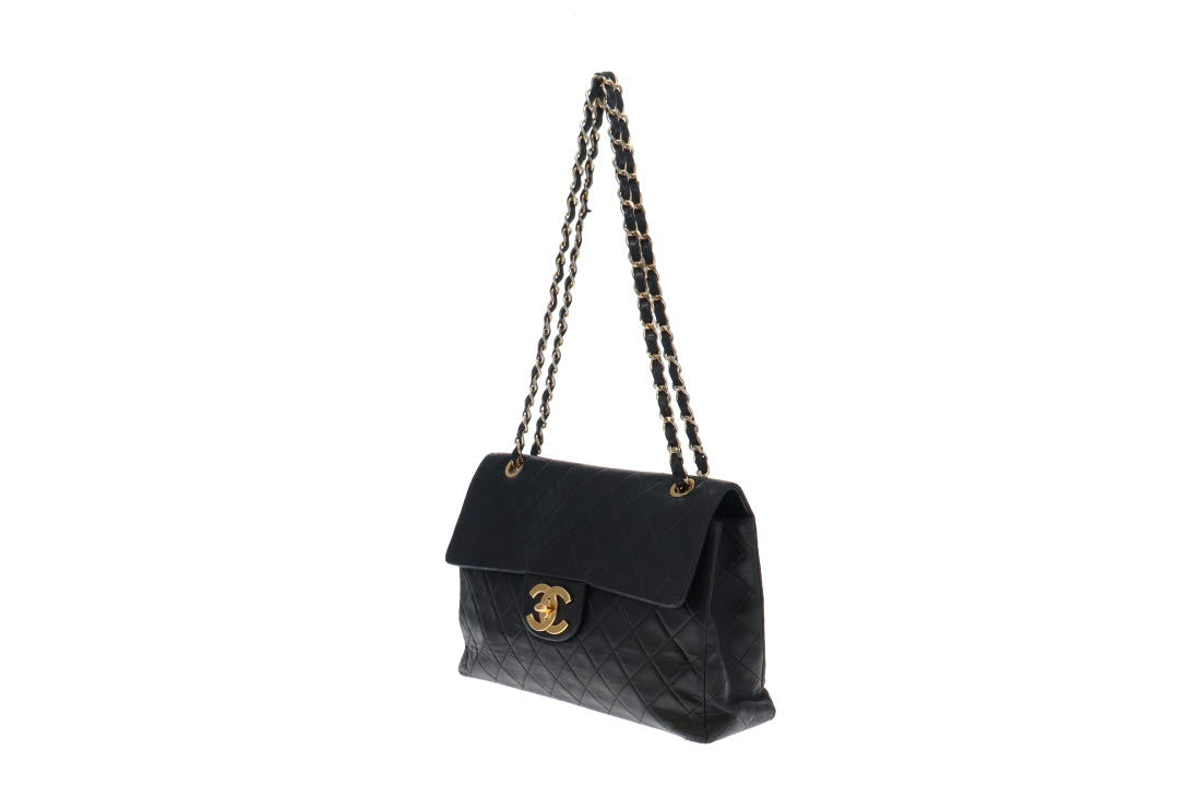 Chanel Vintage Maxi Classic Lambskin Single Flap Bag 1989/91