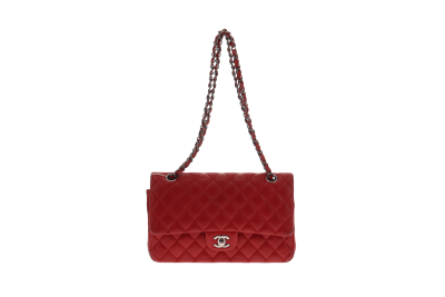 Chanel Medium Classic Lambskin Double Flap Red 2014