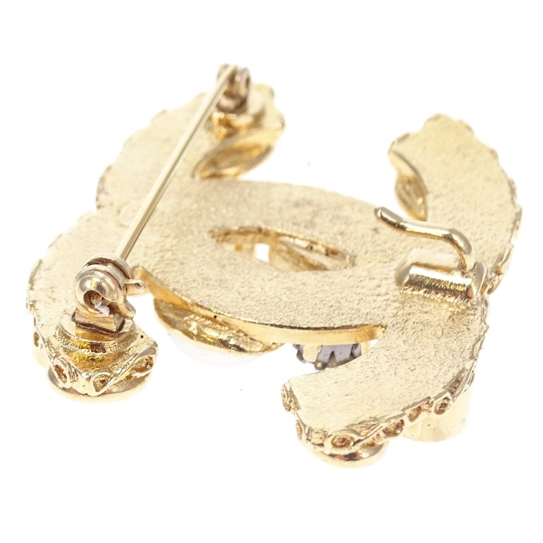 Chanel Rhinestone & Strass Brooch Multicolour & Gold 2005
