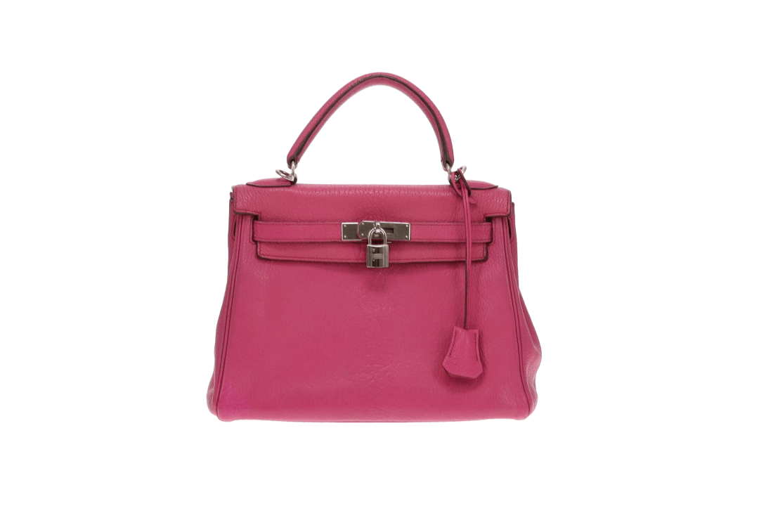 Hermès Fuschia Chèvre de Coromandel Kelly 28 PHW 2006