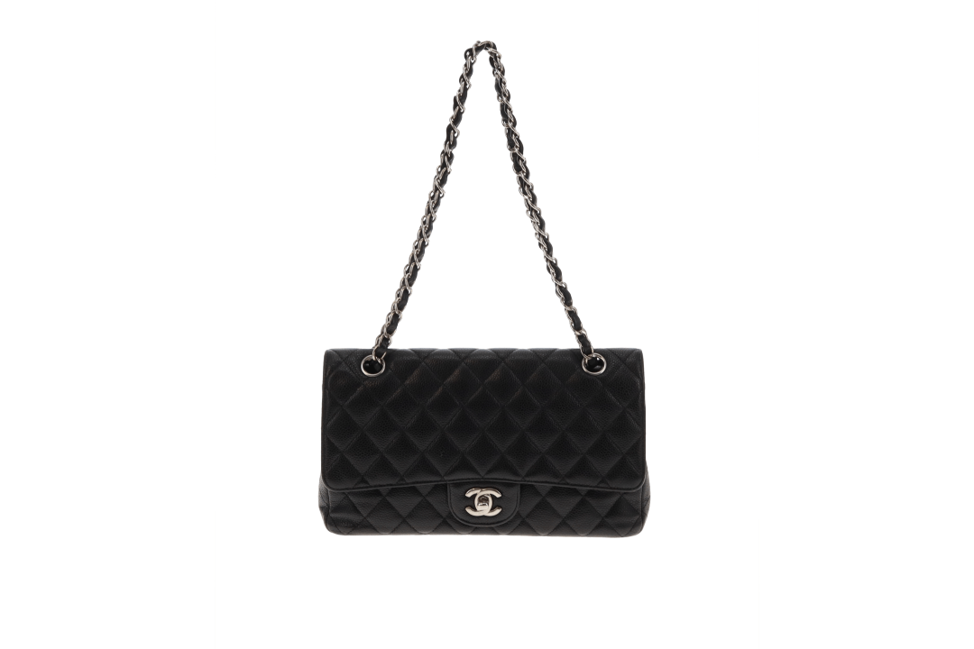 Chanel Classic Medium Double Flap Black Caviar SH 2011