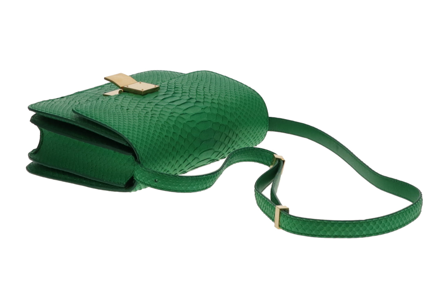 Celine Grass Green Medium Python Box Bag