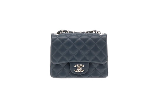 Chanel Mini Square Classic Flap Dark Teal Lambskin 2018/19