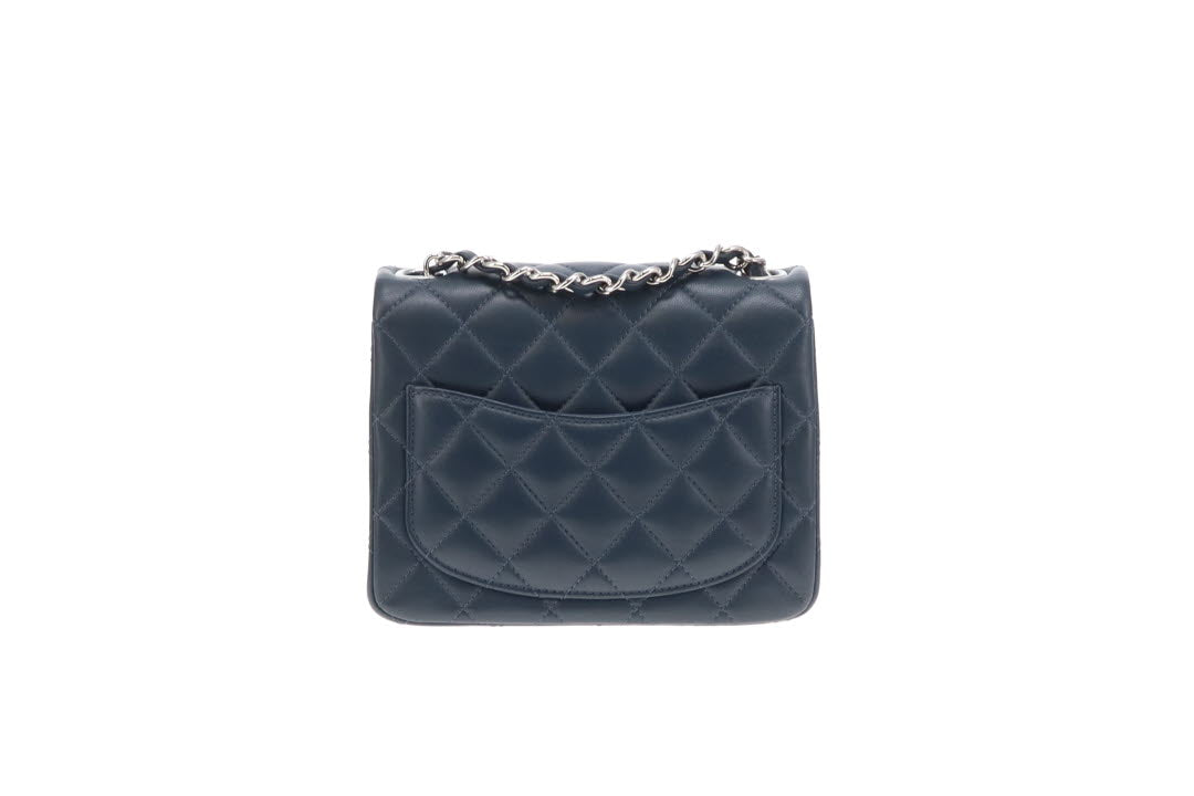 Chanel Mini Square Classic Flap Dark Teal Lambskin 2018/19