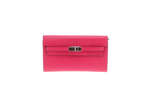 Hermes Kelly To Go Wallet Rose Mexico Chevre Mysore 2022