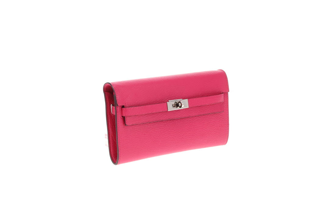 Hermes Kelly To Go Wallet Rose Mexico Chevre Mysore 2022